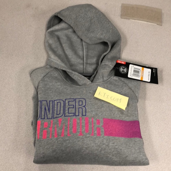 New Under Armour Girls’ Hoodie UA Favorite Fleece - Picture 2 of 7